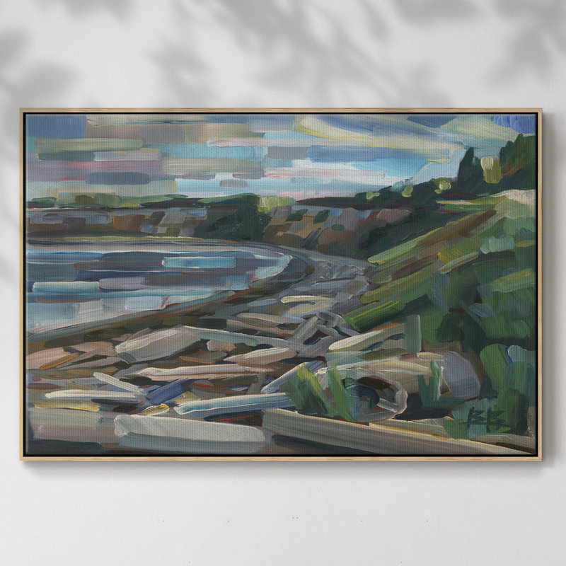 «Early Morning On The Beach», reproduction d'art sur toile, L 25 po x H 37 po x P 2 po, Naturel