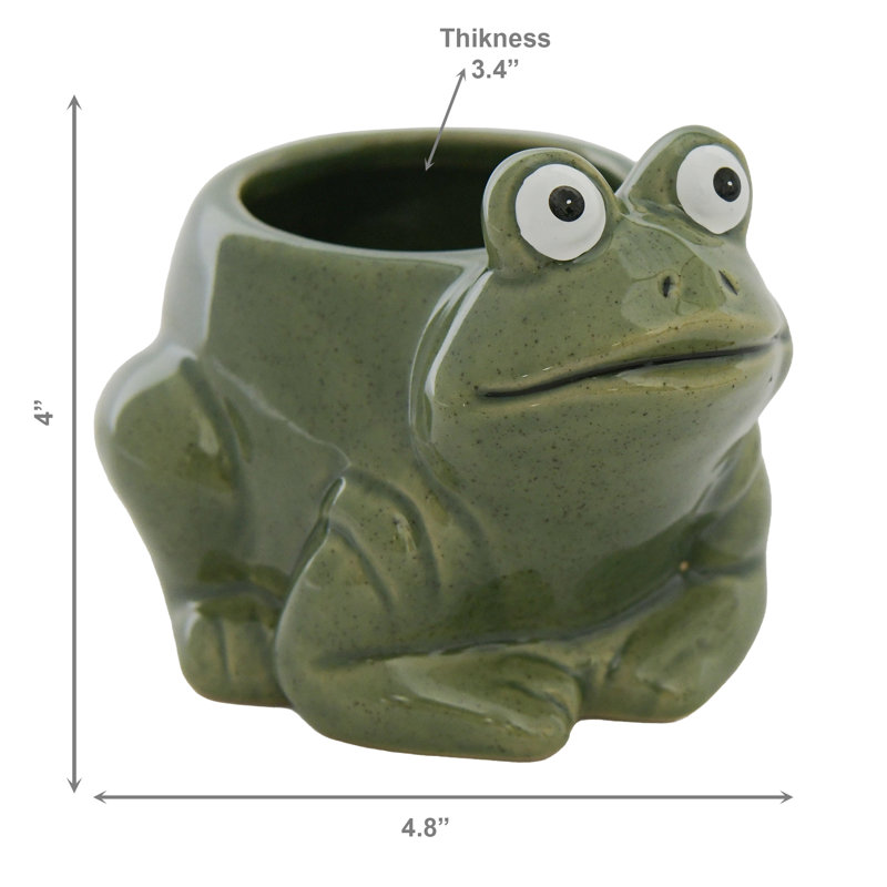 Ceramic Planter Frog - Set Of 2