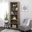Bibliothèque Aqeel de 80 po de hauteur à 6 niveaux avec 2 tablettes réglables, armoire de rangement, vitrine moderne, bibliothèque avec tablettes de rangement pour le bureau personnel, le salon, le rangement de chambre à coucher, gris flotté-1049237848