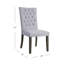 Deemah Tufted Fabric Upholstered Dining Chair in Grey