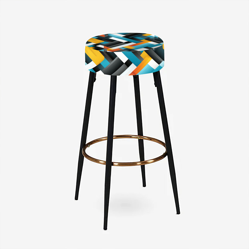 Ensemble de 2 tabourets de bar géométriques Blue Melody