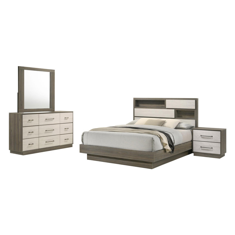 Ensemble de chambre avec très grand lit 4 pièces Rolston, Très grand