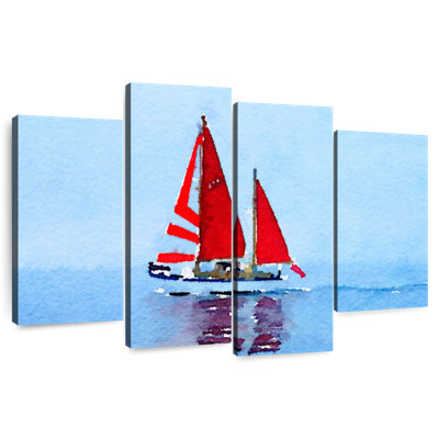 Mehar Small Red Sailboat