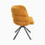 Ensemble de deux chaises rembourrées à rotation partielle avec base en métal, siège polyvalent pour bureau, salle à manger et coiffeuse