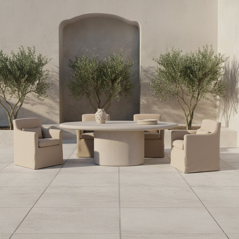 Frida Outdoor Dining Table Cream