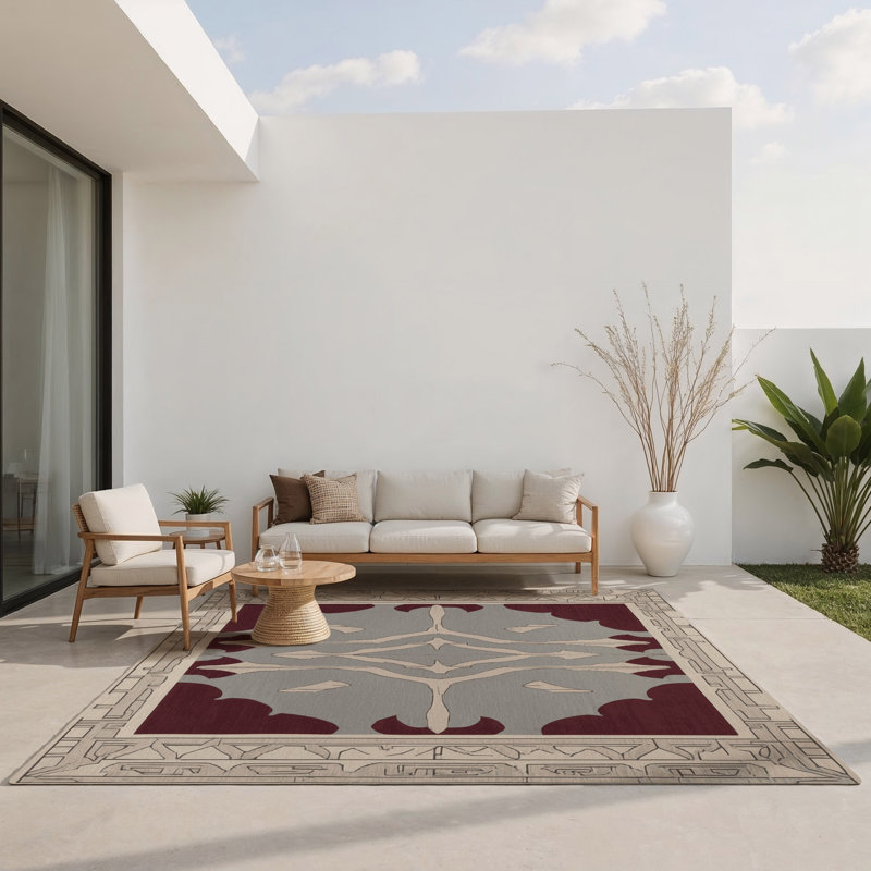 Tapis intérieur et extérieur Parallel Vision, Rectangulaire 3 pi x 5 pi