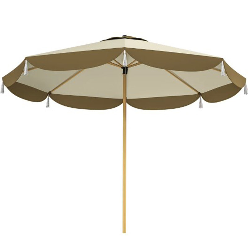 Parasol ventilé de table de patio, parasol d'extérieur, parasol de patio, H 92,1 po x l 92,1 po x P 104,7 po