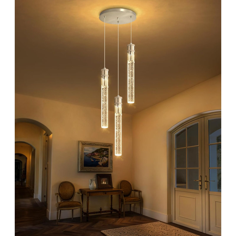 Lustre Modern Pendants, Nickel brossé
