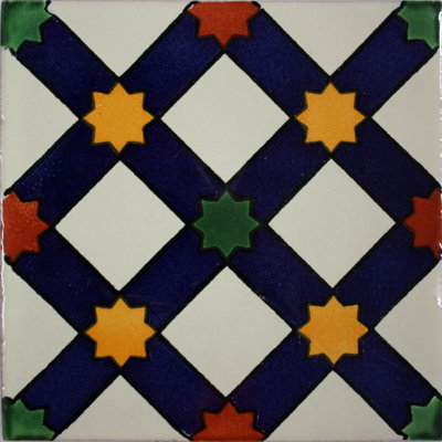 6" x 6" 4pcs TalaMex Alanis Talavera Mexican Tile