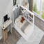 Lit plateforme simple en bois avec tête de lit, tablettes et 2 tiroirs-575165669