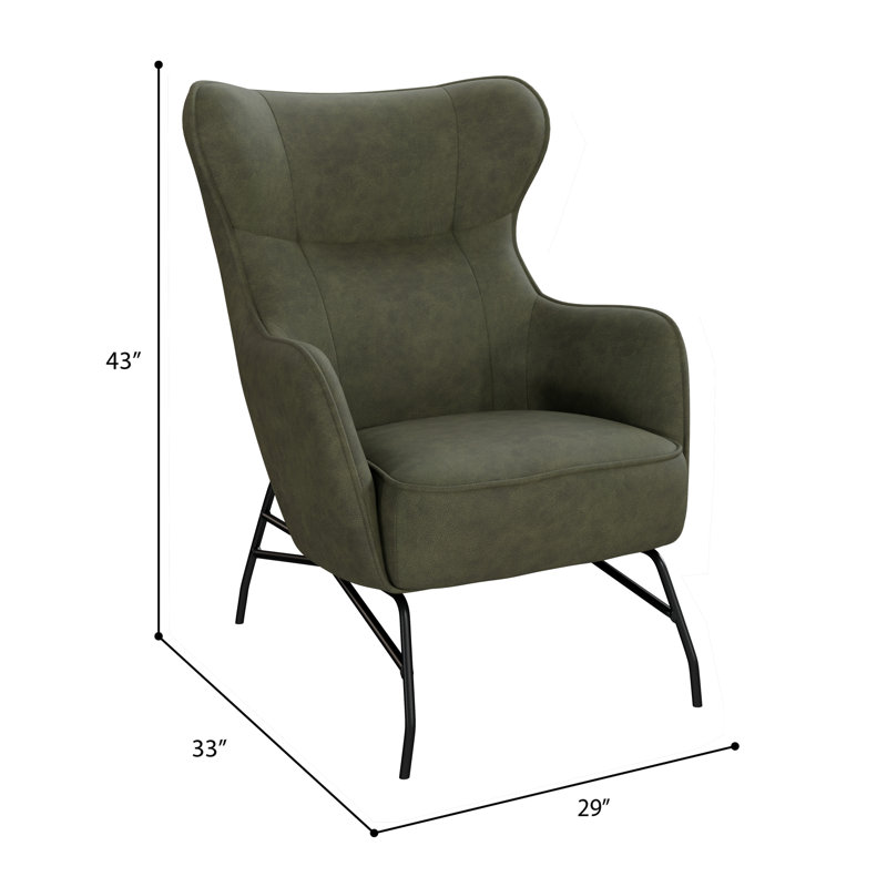 Rainer Upholstered Accent Chair, Set Of 2, Green