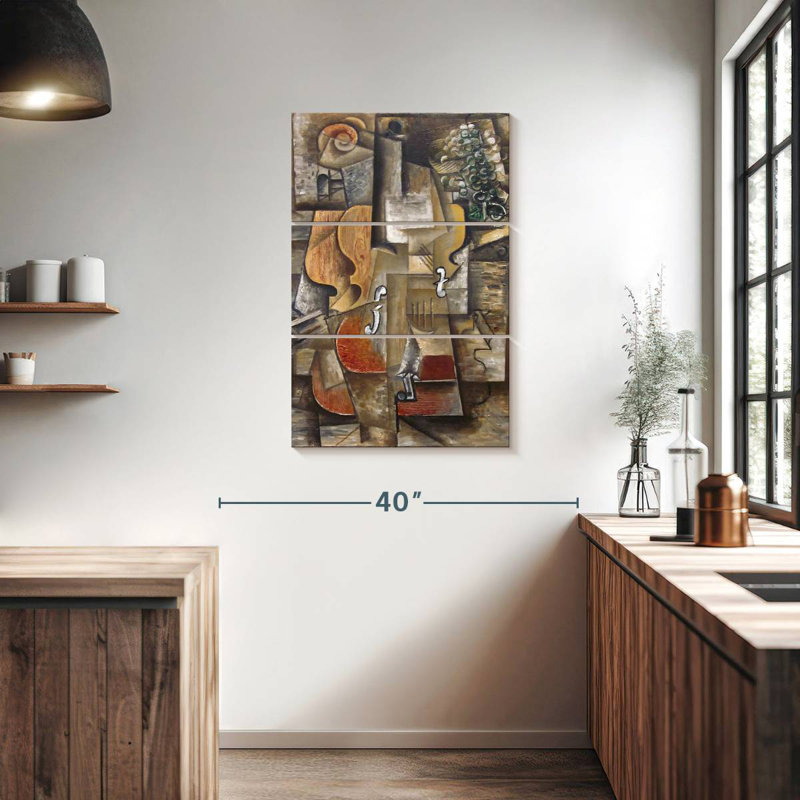 Avery, violon et raisins, H 38 po x l 24 po