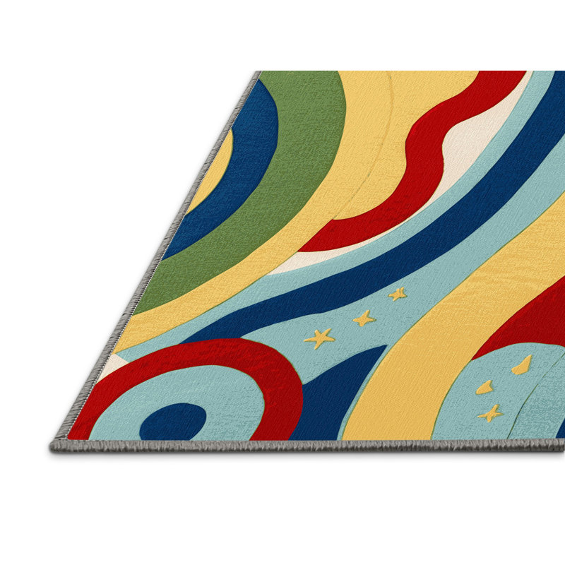 Perky Dash Rug, Square 3'