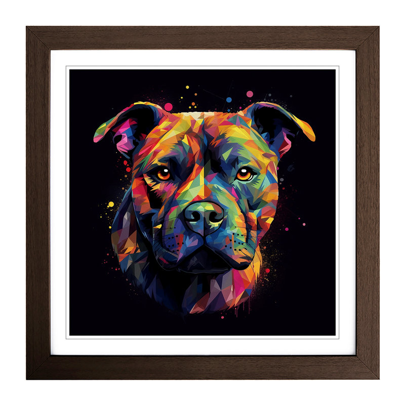 Staffordshire Bull Terrier Futurism No.2 - Framed Print