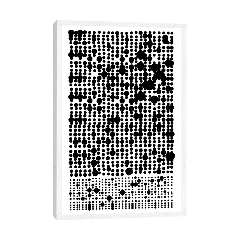 Rows Of Dots by The Maisey Design Shop - Floater Frame Gallery-Wrapped Canvas Giclée on Canvas, White