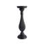 Ensemble de porte-bougie 3 pièces cannelé, porte-bougie en bois noir pour manteau de cheminée, table ou décoration de mariage