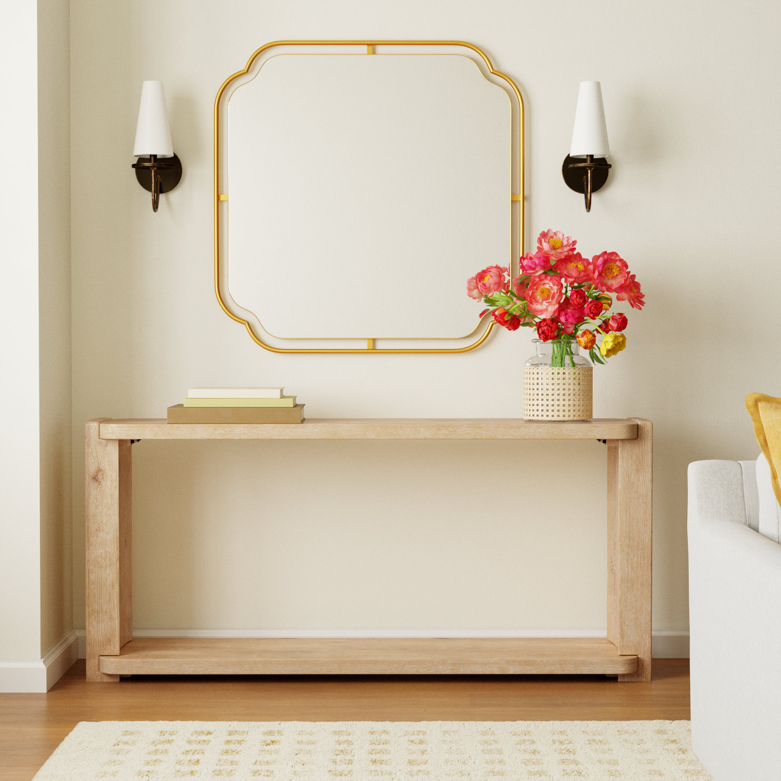 Bellmont 69.25'' Solid Wood Console Table