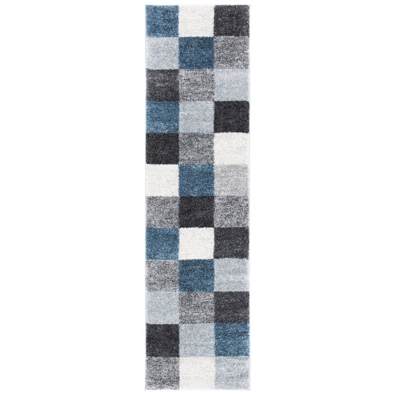 Estreya 500 Performance Geometric Rug, Runner 2'2" x 8'