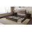 Bed Frame With 2-Tier Storage Headboard, Metal Platform Bed Frame With 4 Storage Drawers, Built In Charging Station And LED, Metal Support/No Box Spring Needed, Vintage Brown-41797379-41797378