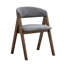 Ensemble de 2 chaises d'appoint en noyer à finition noyer