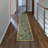Ottohome Non-Slip Floral Leaves Area Rug For Living Room, Hallway, Entryway Rug, Seafoam Green-411517530
