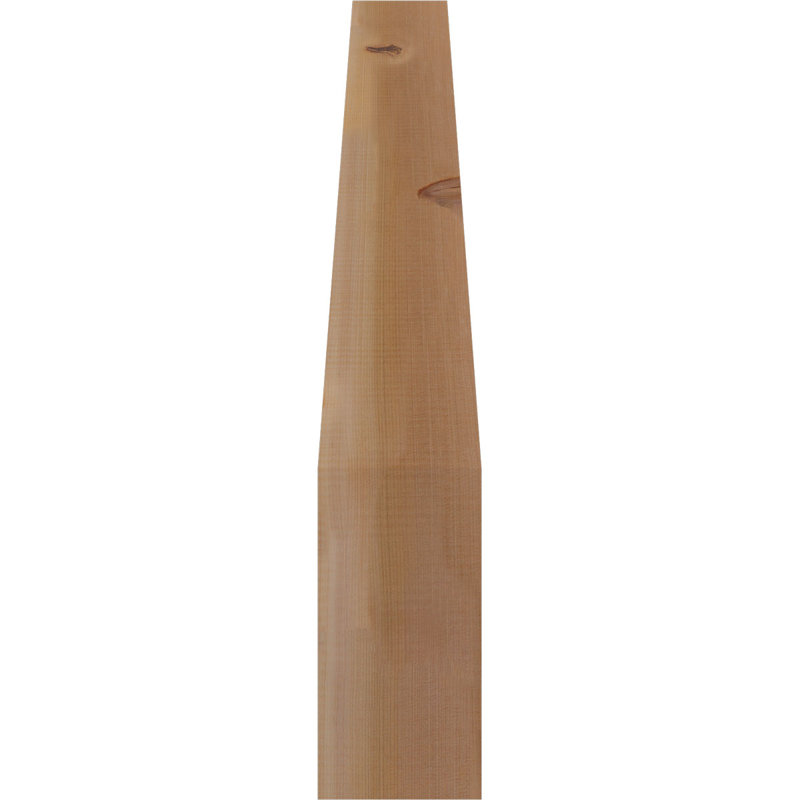 Attelle de genou Funston, Cèdre rouge, Lisse, H 34 po x l 5,5 po x P 28 po