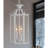 Attar 3-Light Indoor White Convertible Mini Hanging Pendant (Semi-Flush) with Clear Glass Panes