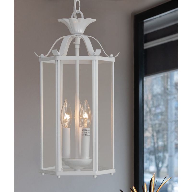 White Glass LED Pendant Light with Crystal Embellishments