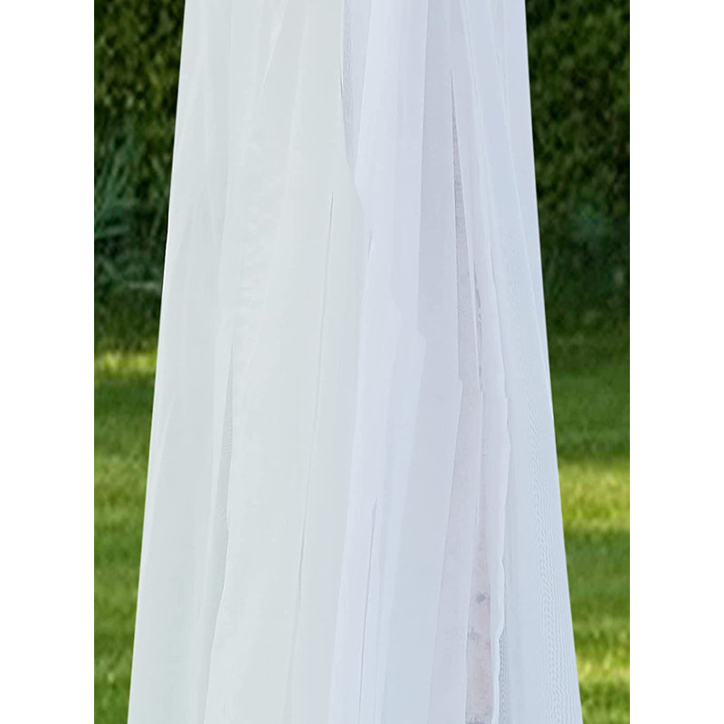 Ensemble de tissu pour drap de voûte chaud pour la cérémonie de mariage ou la décoration de mariage, Blanc / blanc
