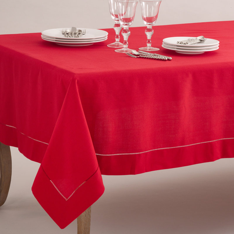Rochester Polyester Tablecloth, 104" L x 70" W, Red