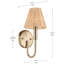 13" 1-Light Wall Sconce with Handwoven Rattan Shade
