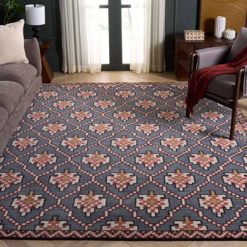 Tapis oriental en laine touffeté à la main Ameline, Rectangle 8 pi x 10 pi