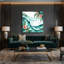 Art mural sur toile vert bord de mer-2009282934