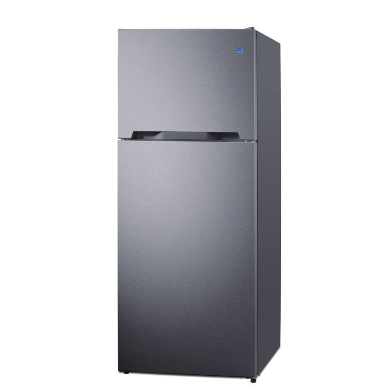 Summit Appliance 28" Wide Top-Mount Refrigerator-Freezer, Stainless Look, Right Handed