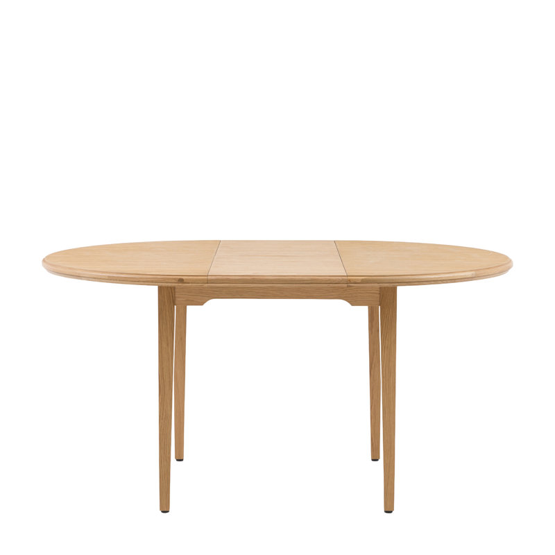 Extendable Round Solid Wood Top Dining Table