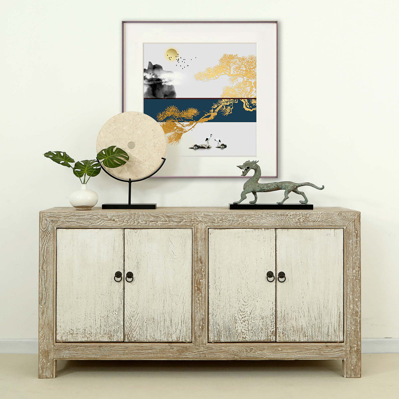 Lewie 67'' W Solid Wood Buffet, Antique Off White