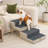 4-Step Foldable Dog Stairs with Wood Frame for Small Pets