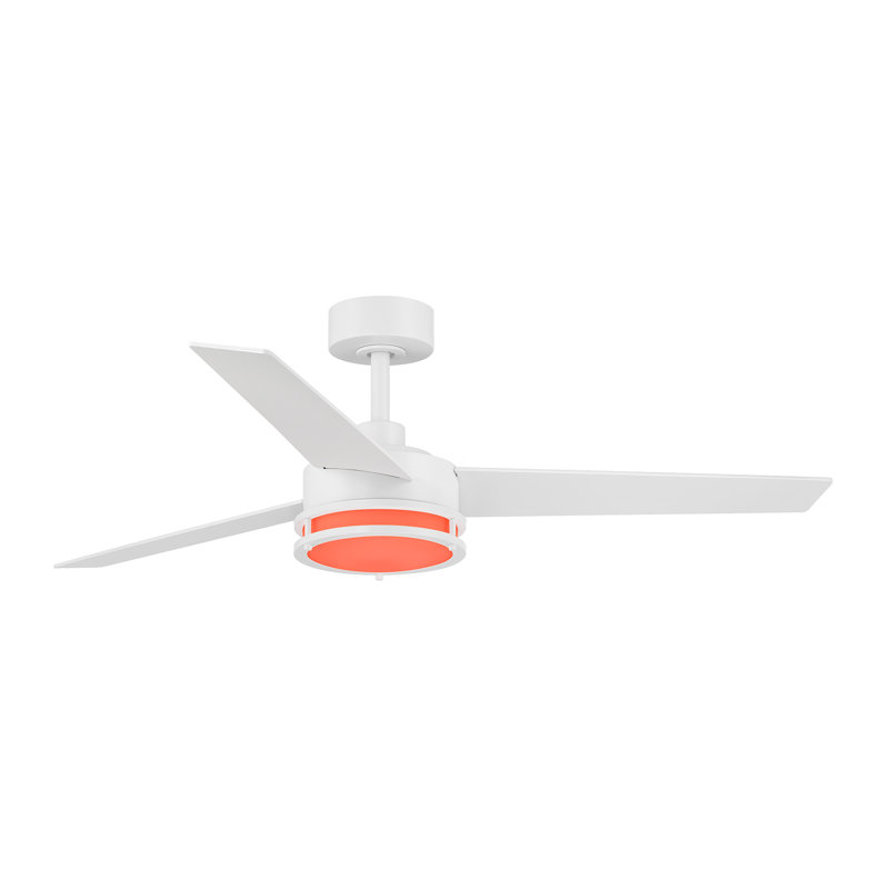 Pura 52'' Ceiling Fan with LED Lights, White