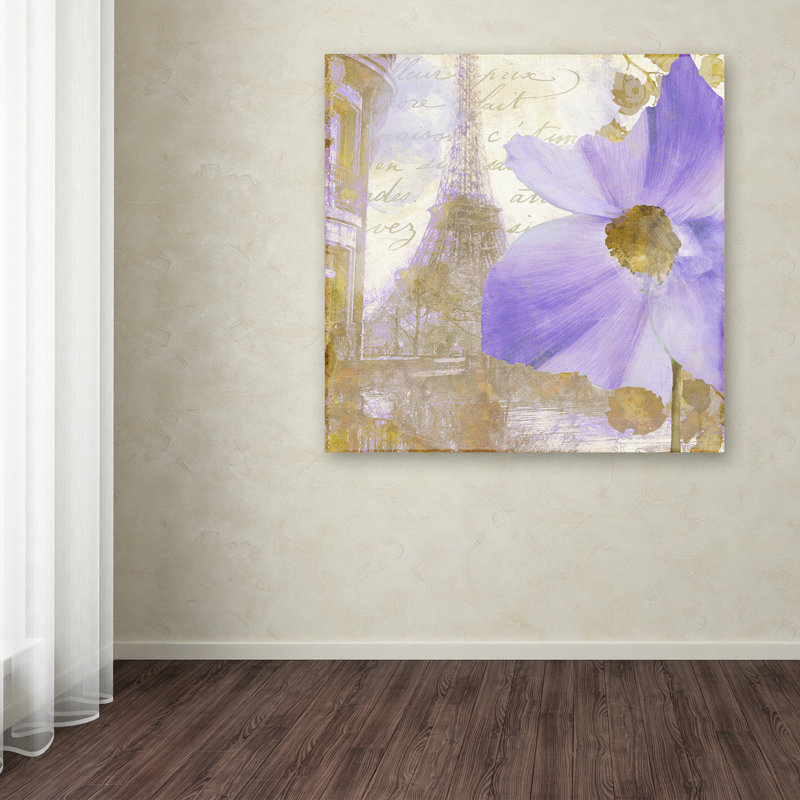 "Jadaya" Mauve Paris I "par Color Bakery, impression sur toile tendue, H 18 po x l 18 po x P 2 po
