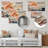 Beige And Orange Custards Collage - Abstract Metal Wall Decor-898943347