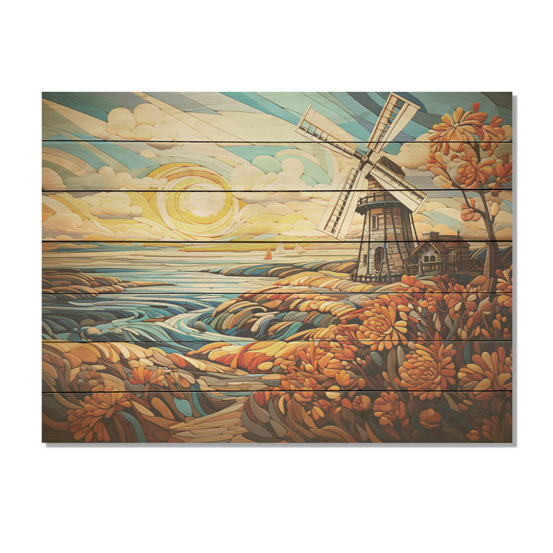 Windmill Coastal Breeze - Éoliennes sur bois, H 24 po x l 32 po x P 0,78 po
