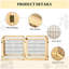 6-Panel Folding Dog,Wooden Pet Gate