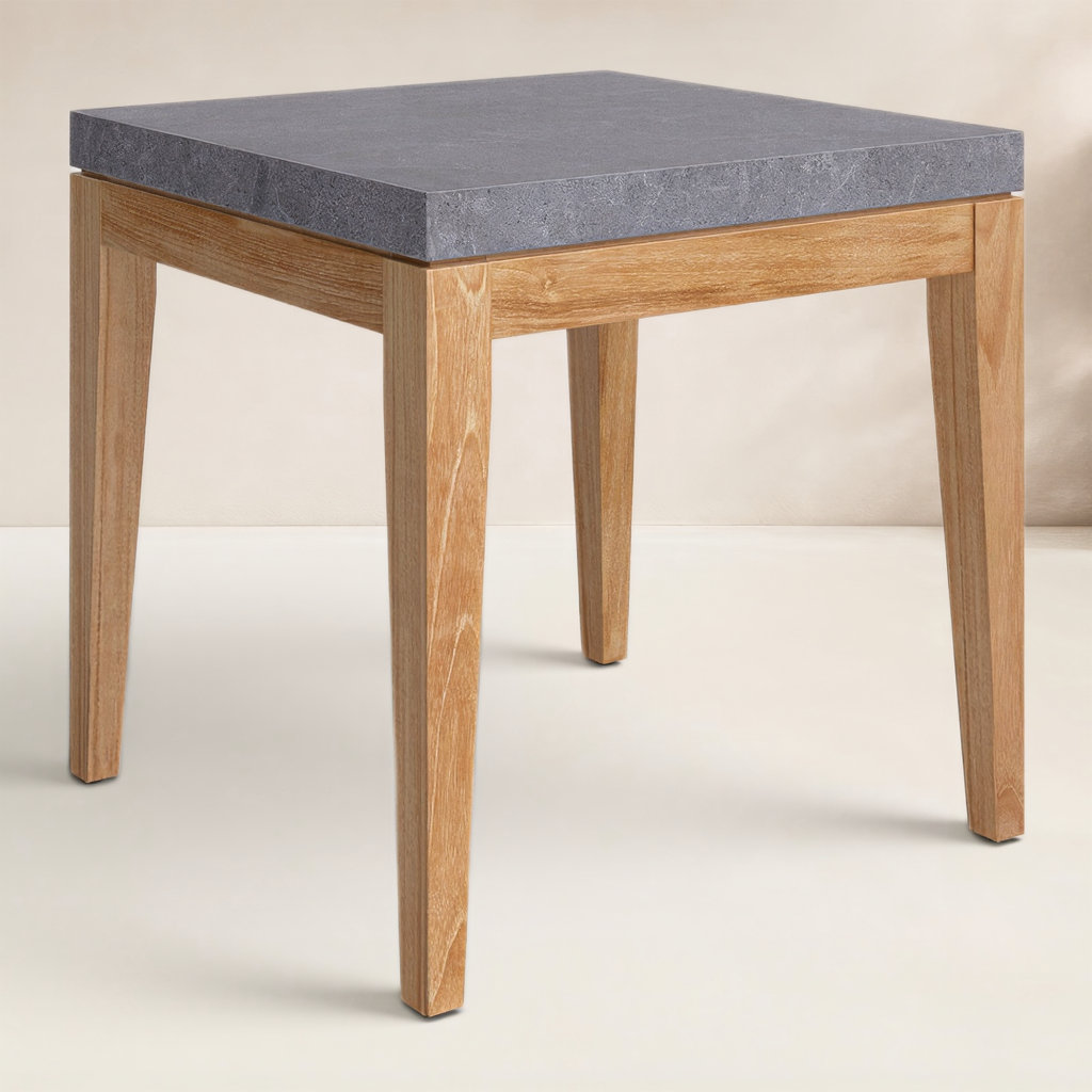 22'' Stone Outdoor Side Table