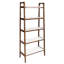 Bibliothèque de style Mid-Century avec tablette en bois massif et matériaux de fabrication blanche-126060749