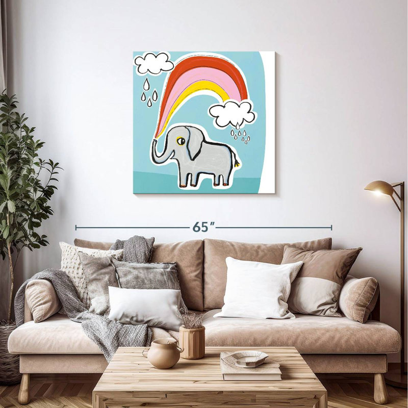 Ashelle Wild About You Elephant, 36" H x 36" W