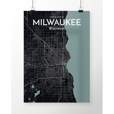 Milwaukee City Map - No Frame Print