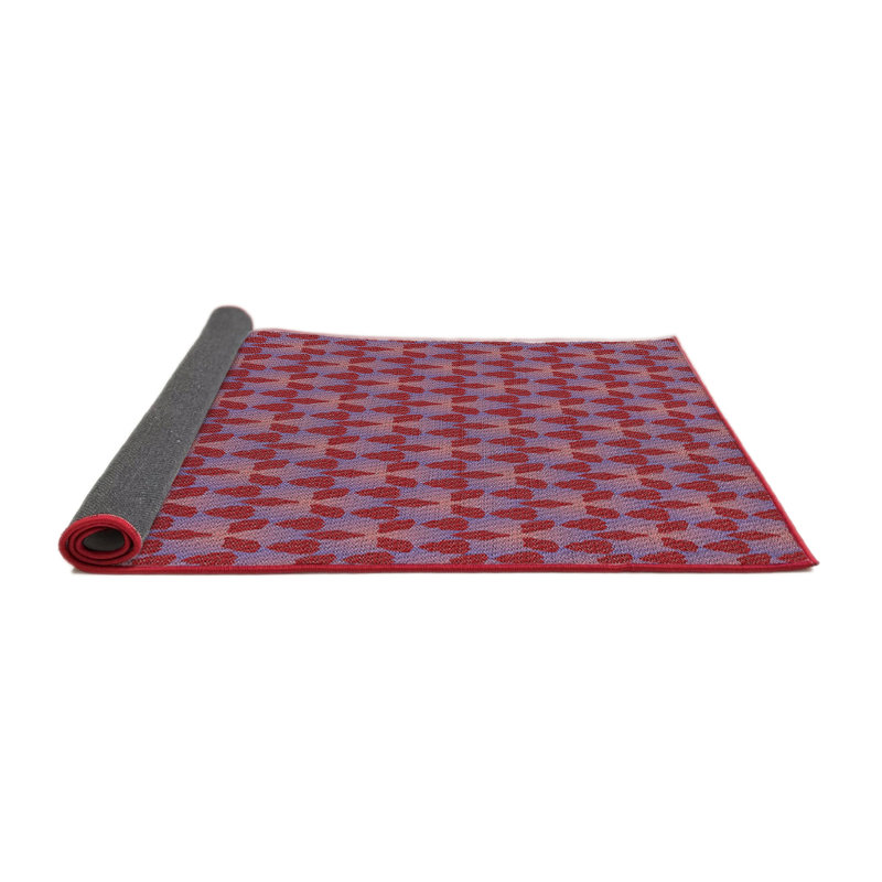Tapis tissé à la machine rose/brun clair, Rond 6 pi