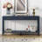 Alkan Stylish Console Table with Vertical Stripe Drawers and Bottom Shelf-854922381