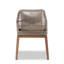 Chaise de salle à manger Palmdale, simple, gris / brun noyer