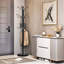 Metal Coat Rack With Natural Marble Base And 12 Hooks-106633925